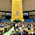 Mr.Attaf participates in the opening session of the general debate of the 80th session of the United Nations General Assembly